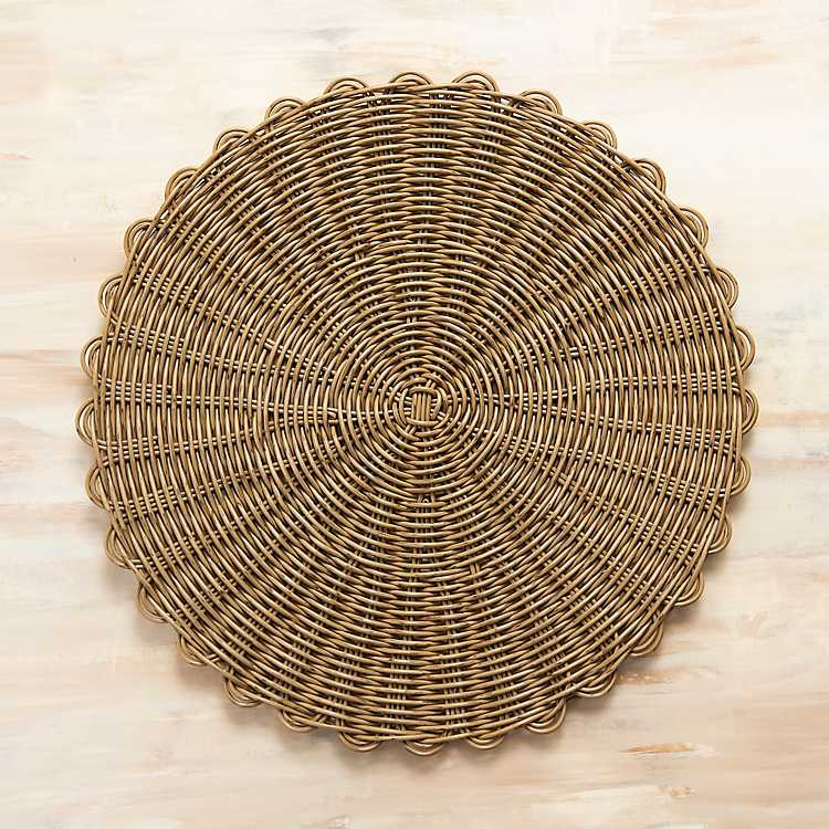 Natural Hampton Round Placemat | Kirkland's Home