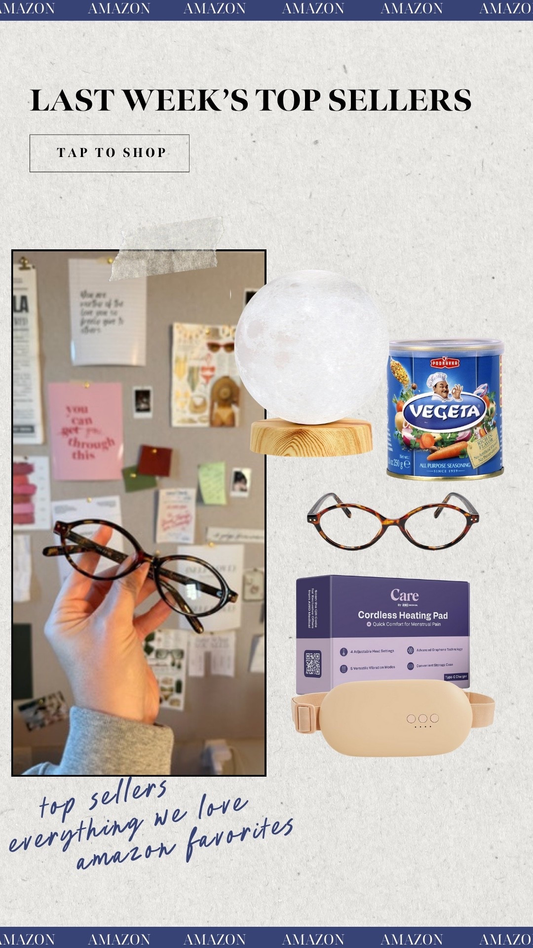 Last weeks top Amazon sellers! Happy light, Bosnian seasoning, blue light glasses & my portable heating pad!

#LTKHome #LTKselfcare #LTKmomlife