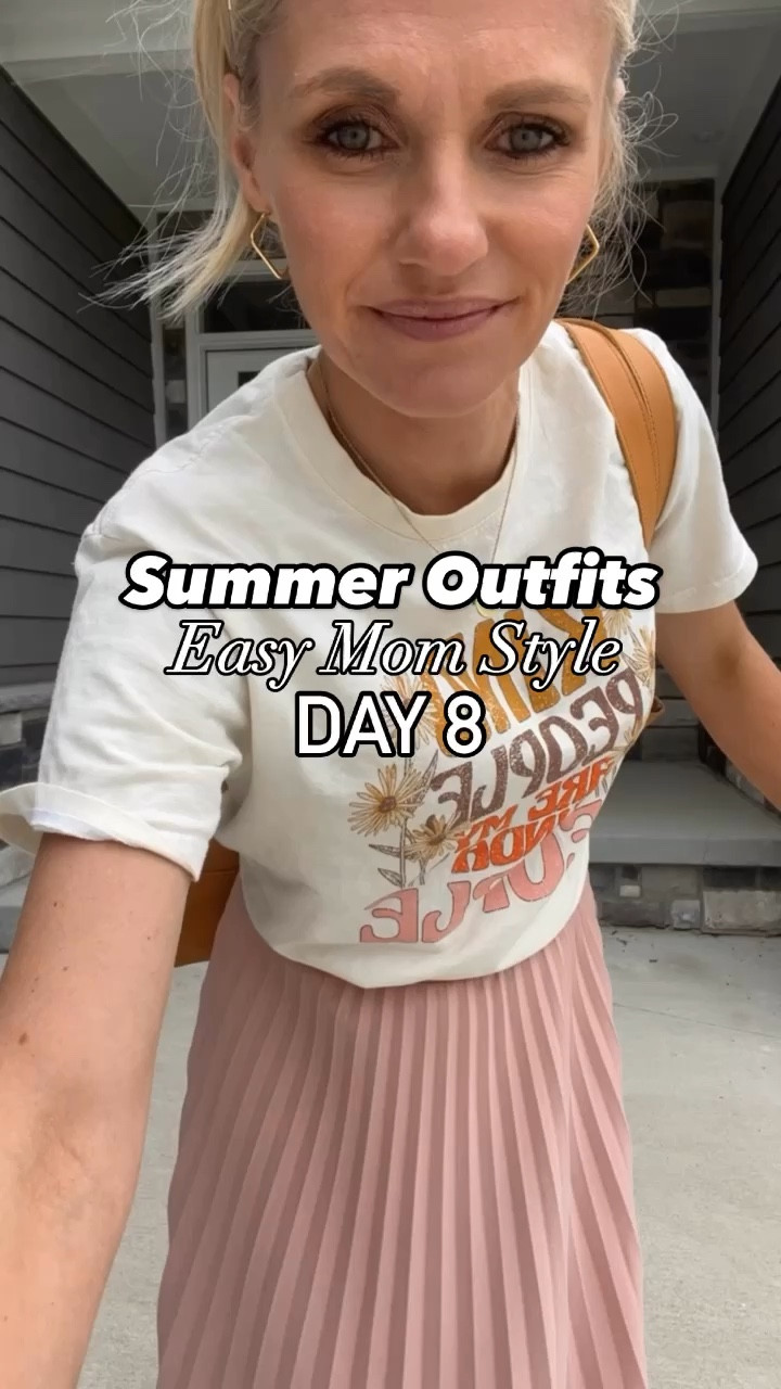Summer Outfits Day 8: Easy Mom Style Series 
T-shirt- xs
Skirt- small
Sandals- 7.5

#LTKStyleTip #LTKSummerSales #LTKSeasonal