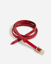 Click for more info about Skinny belt in croc-embossed leather