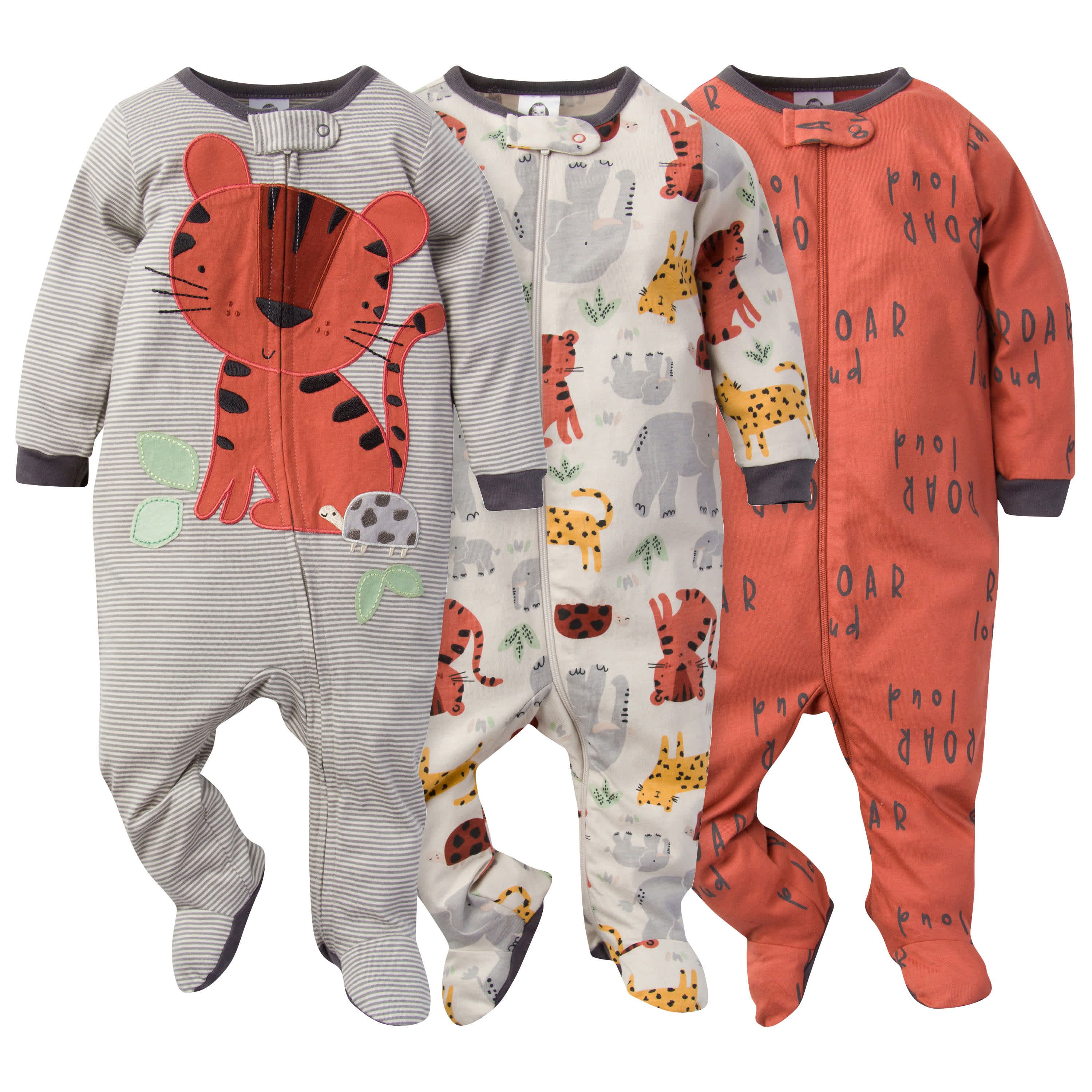 3-Pack Baby Boys Safari Sleep 'N Plays | Gerber Childrenswear