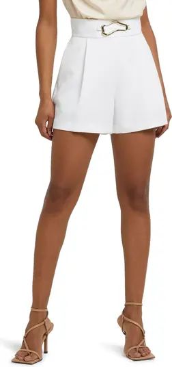 Pleated High Waist Flare Shorts | Nordstrom