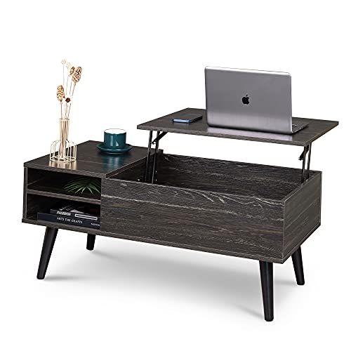 WLIVE Wood Lift Top Coffee Table with Hidden Compartment and Adjustable Storage Shelf, Lift Tabletop | Amazon (US)