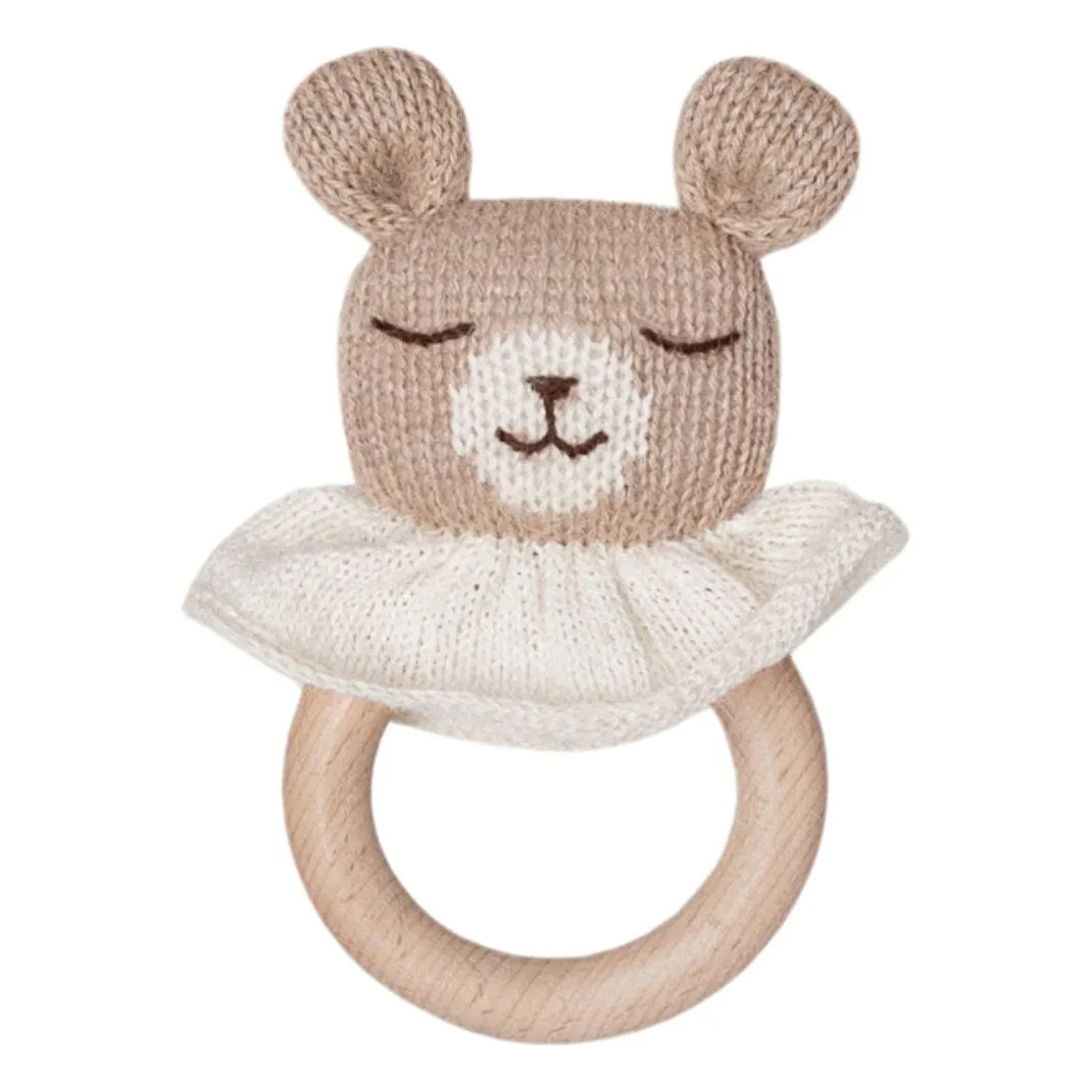Teddy bear teething ring | Sand | Smallable