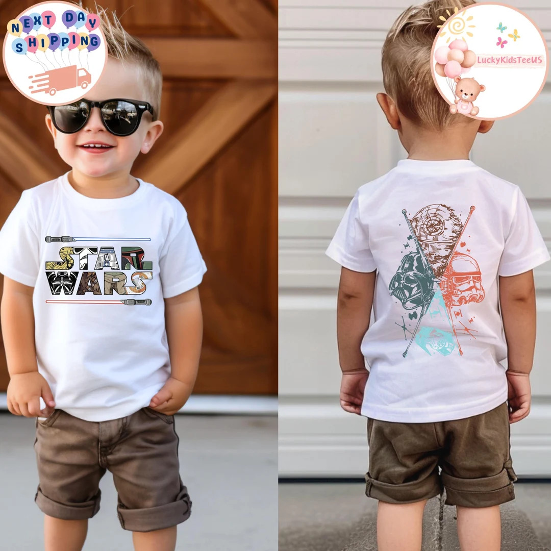 Disney Star Wars Two-sided Kids Shirt, Boys Star Wars Shirt, Star Wars Toddler Sweatshirt, Disney... | Etsy (US)