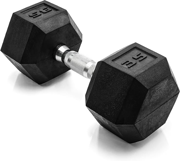 CAP Barbell Coated Hex Dumbbell Weight - Single | 10-120 lbs | Multiple Options | Amazon (US)