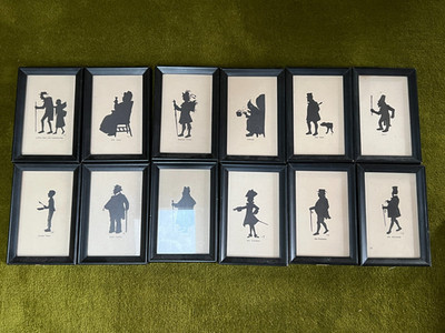 12 Vintage Silhouettes Signed  Charles Dickens & Oliver Twist Old Curiosity Shop | eBay US