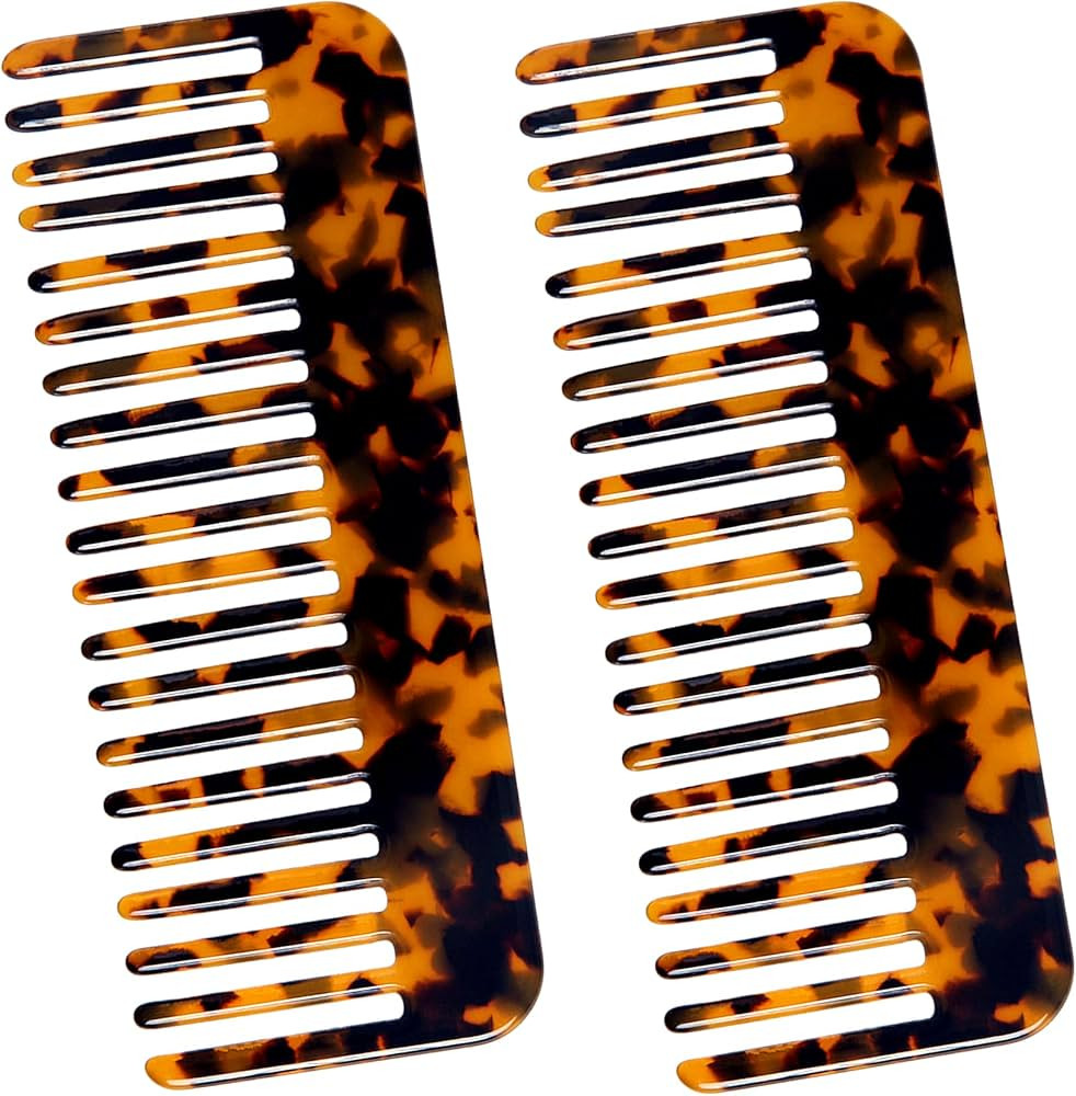 Fsmiling Wide Tooth Comb Large Detangling Comb Cellulose Detangler Comb for Women Thick Curly Wav... | Amazon (US)