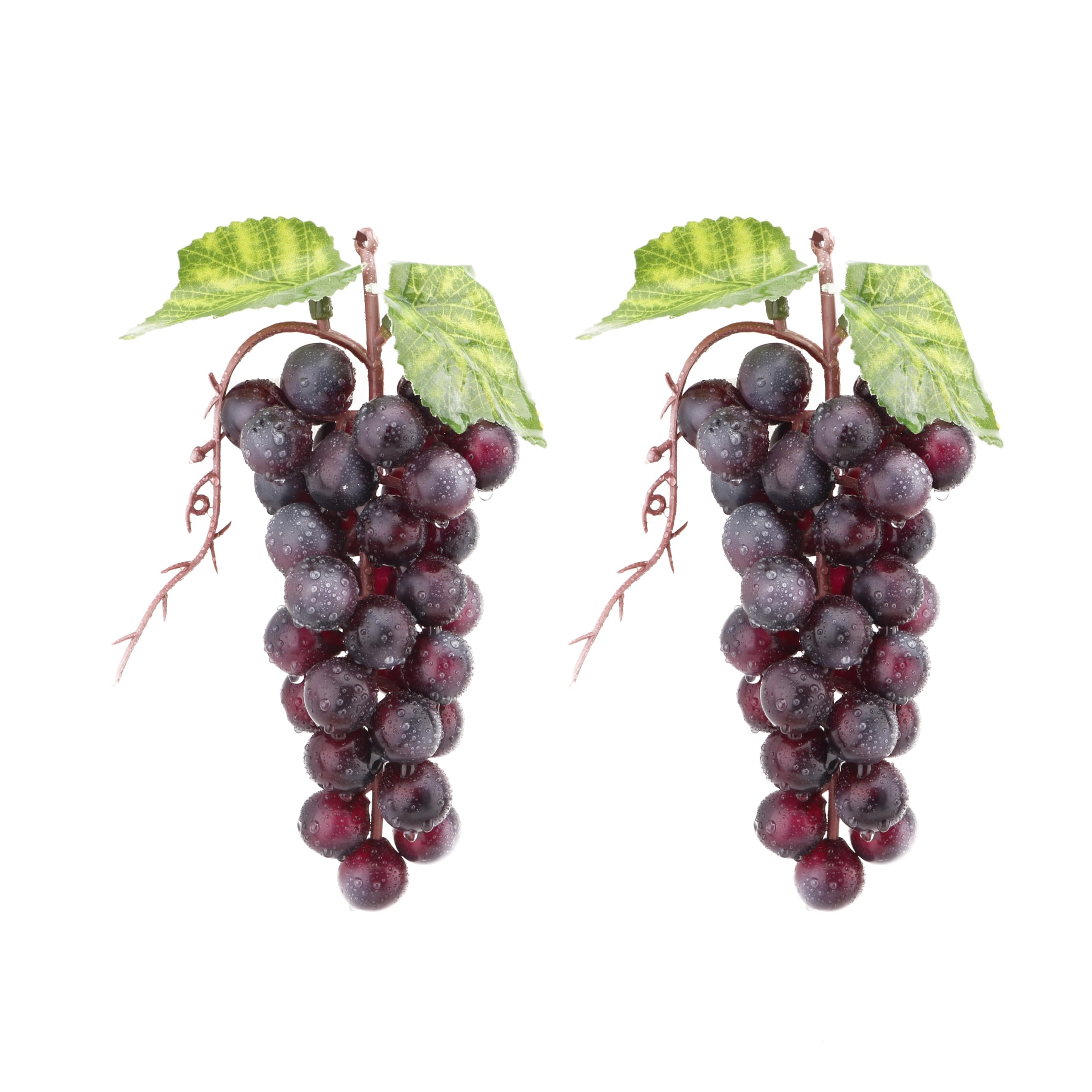 2PCS Purple Simulation Grapes, Fake Fruit Artificial Grapes The Kitchen Fruit Home Kitchen Thanks... | Amazon (US)