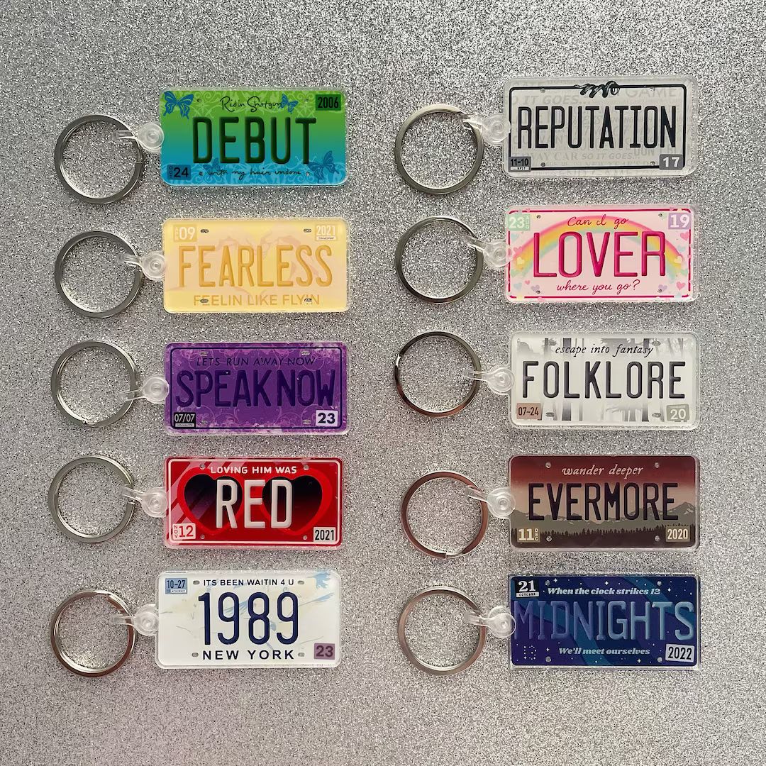Eras License Plates Acrylic Keychain | Etsy (US)