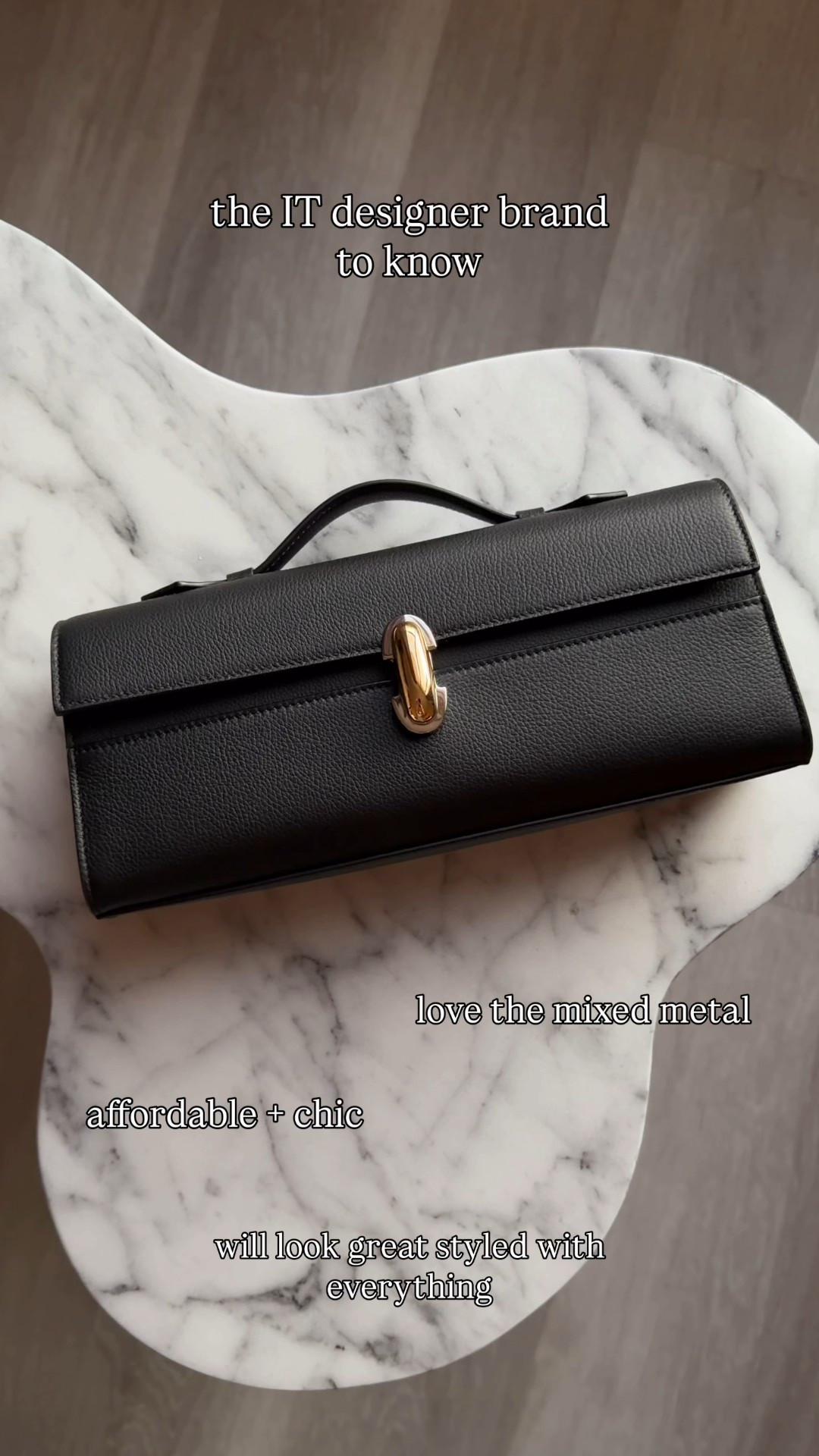 This bag designer brand is the IT brand to know. The designs are minimal, sleek and chic. The mixed metal is the perfect touch to style this with every outfit. You can wear this for a night out and for all your holiday parties. Would make a stylish gift for the fashion lover.

Small designer bag, holiday outfit, night out, gift for her, gift ideas for her, sale, The Stylizt 



#LTKWedding #LTKHoliday #LTKGiftGuide