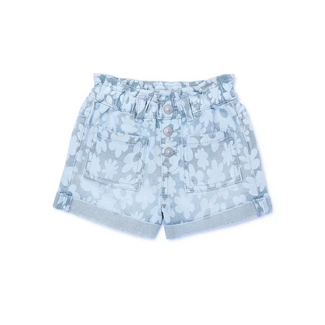 Wonder Nation Toddler Girls Floral Denim Shorts, 12 Months-5T | Walmart (US)
