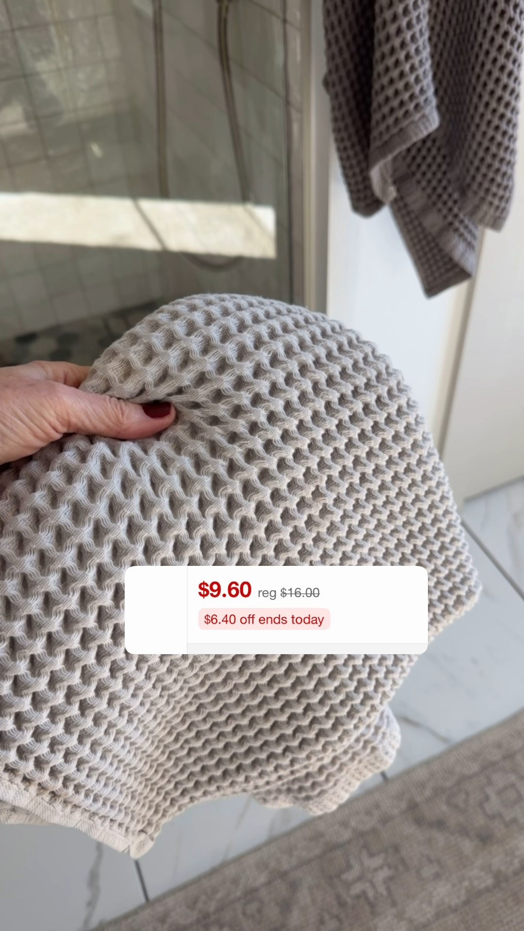 Sale ends today on waffle bath towels 
I have in Gray (lighter color) and brown for upstairs 

#LTKHome #LTKSaleAlert