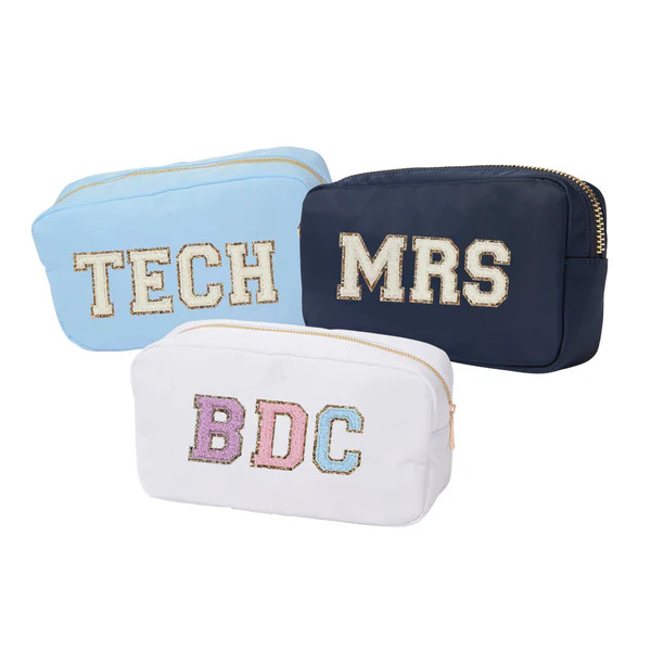 Nylon Pouch with Patches | Sprinkled With Pink