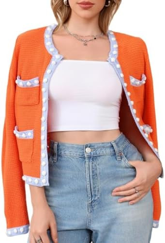 Cardigan Open Front Sweater Jacket Chunky Knit | Amazon (US)