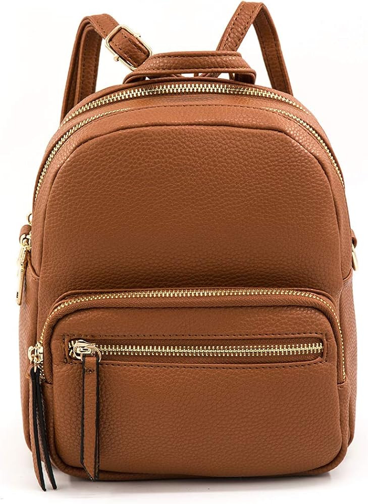 EMPERIA Klara Small Faux Leather Mini Backpack Casual Daypack 3 Way Carry Lightweight Rucksack Co... | Amazon (US)