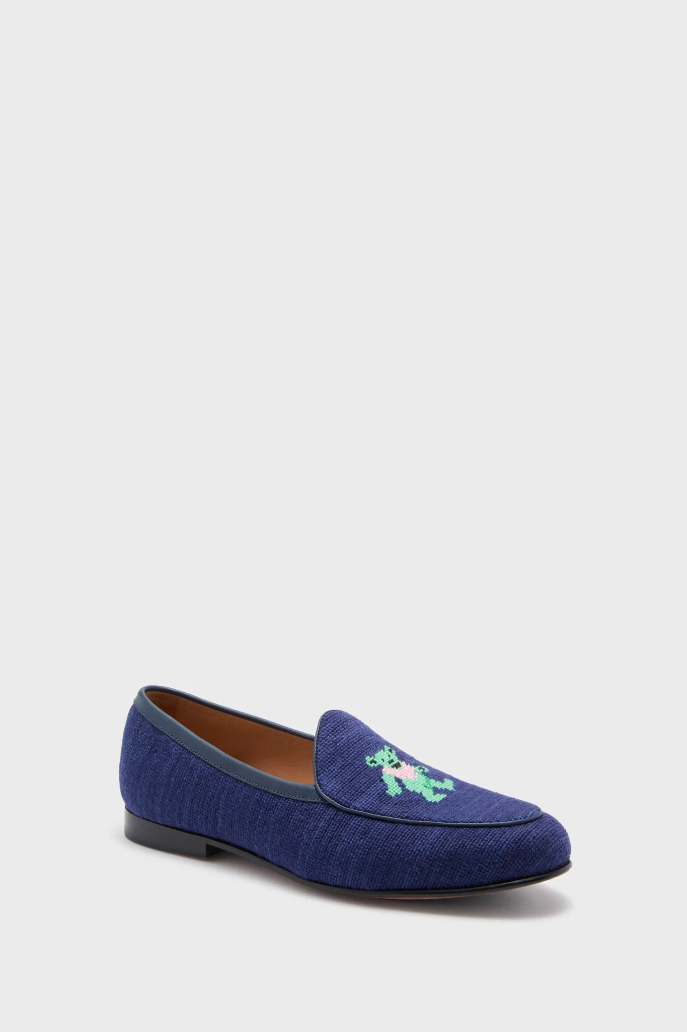 Dark Navy Dancing Bears Belgian Loafers | Tuckernuck (US)