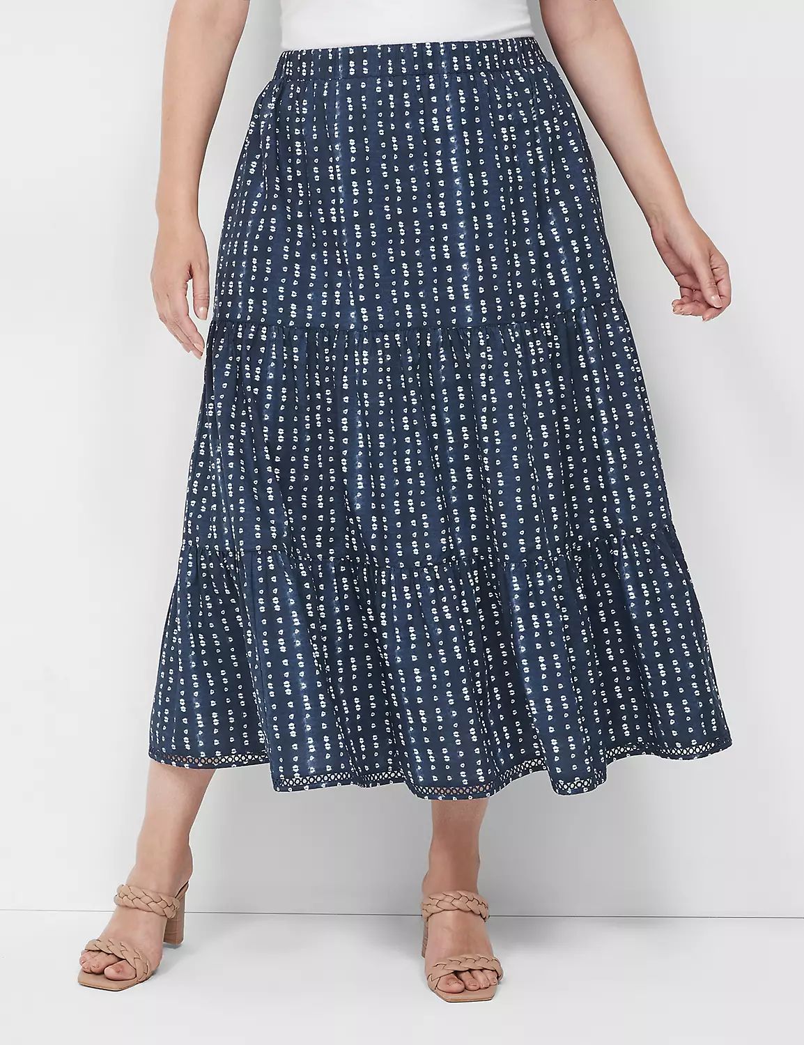 Printed Tiered Maxi Skirt | LaneBryant | Lane Bryant (US)