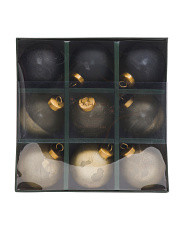 Set Of 9 Glass Ornaments | TJ Maxx