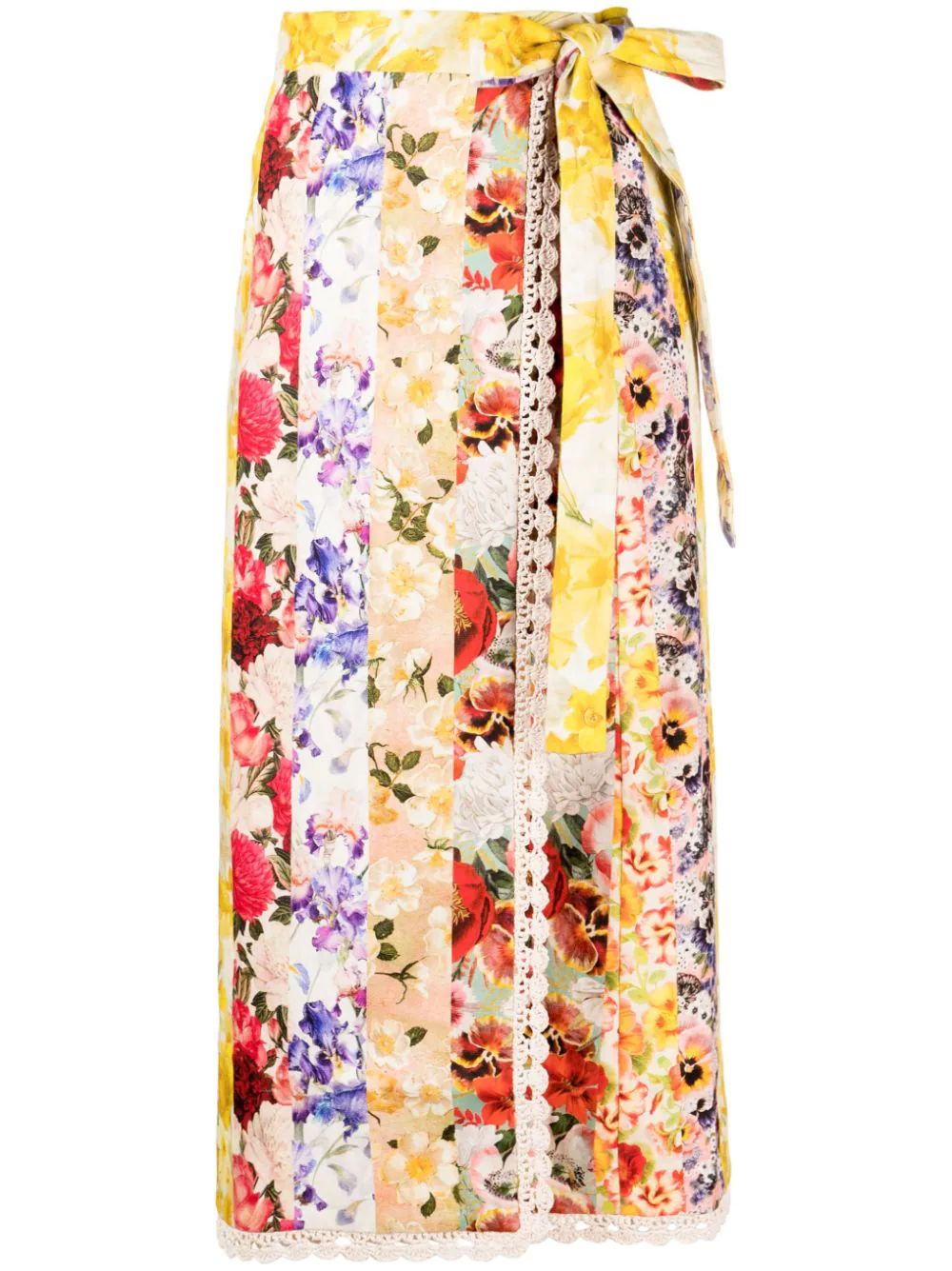 ZIMMERMANN Wonderland floral-print Wrap Skirt - Farfetch | Farfetch Global