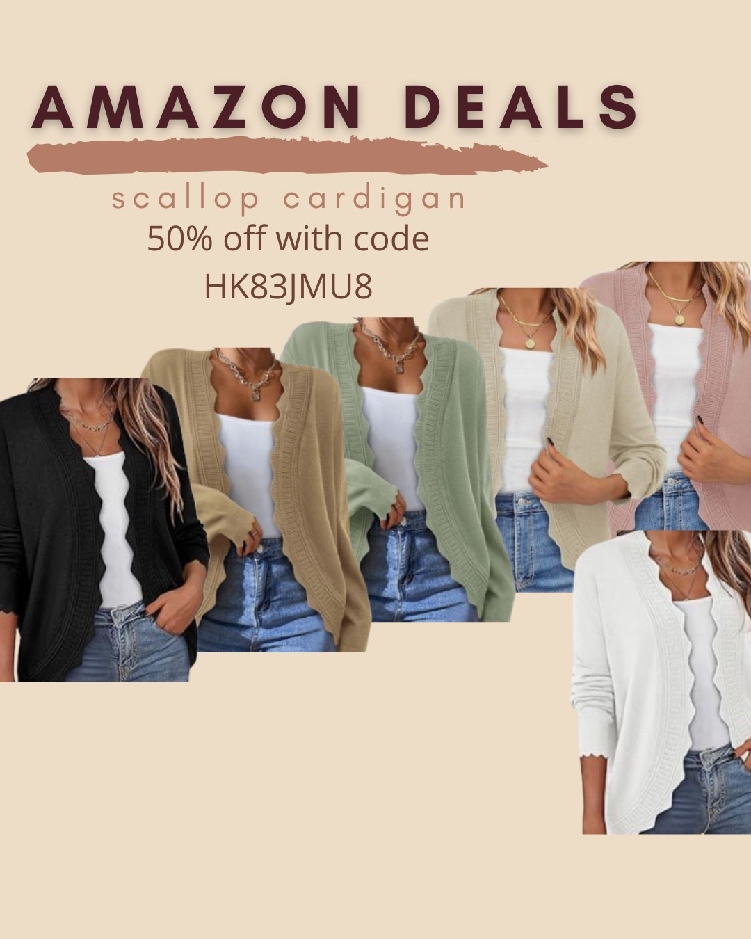 $10 ends 4/27

Amazon fashion
Amazon deals
Scallop cardigan


#LTKSaleAlert