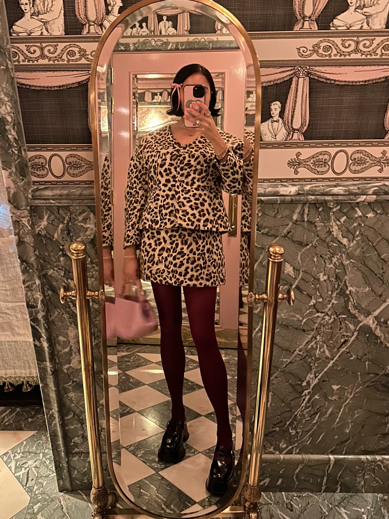 Leopard print skirt suit of dreams 🐆🎀