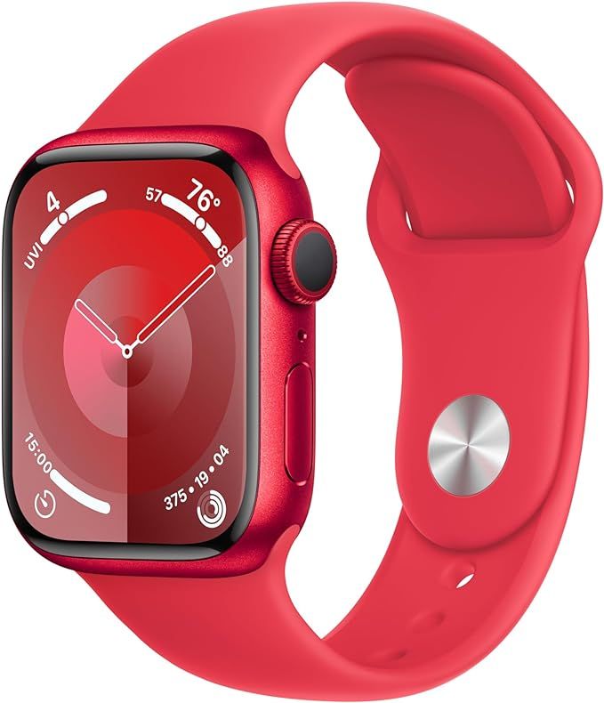 Apple Watch Series 9 [GPS 41mm] Smartwatch with (Product) RED Aluminum Case with (Product) RED Sp... | Amazon (US)