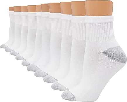 Hanes womens Value Pack Ankle Socks, Available in 10 and 14-packs | Amazon (US)