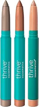 Thrive Causemetics Brilliant Eye Brightener Eyeshadow Stick Bundle for Blue Eyes, 3 Shades, Water... | Amazon (US)