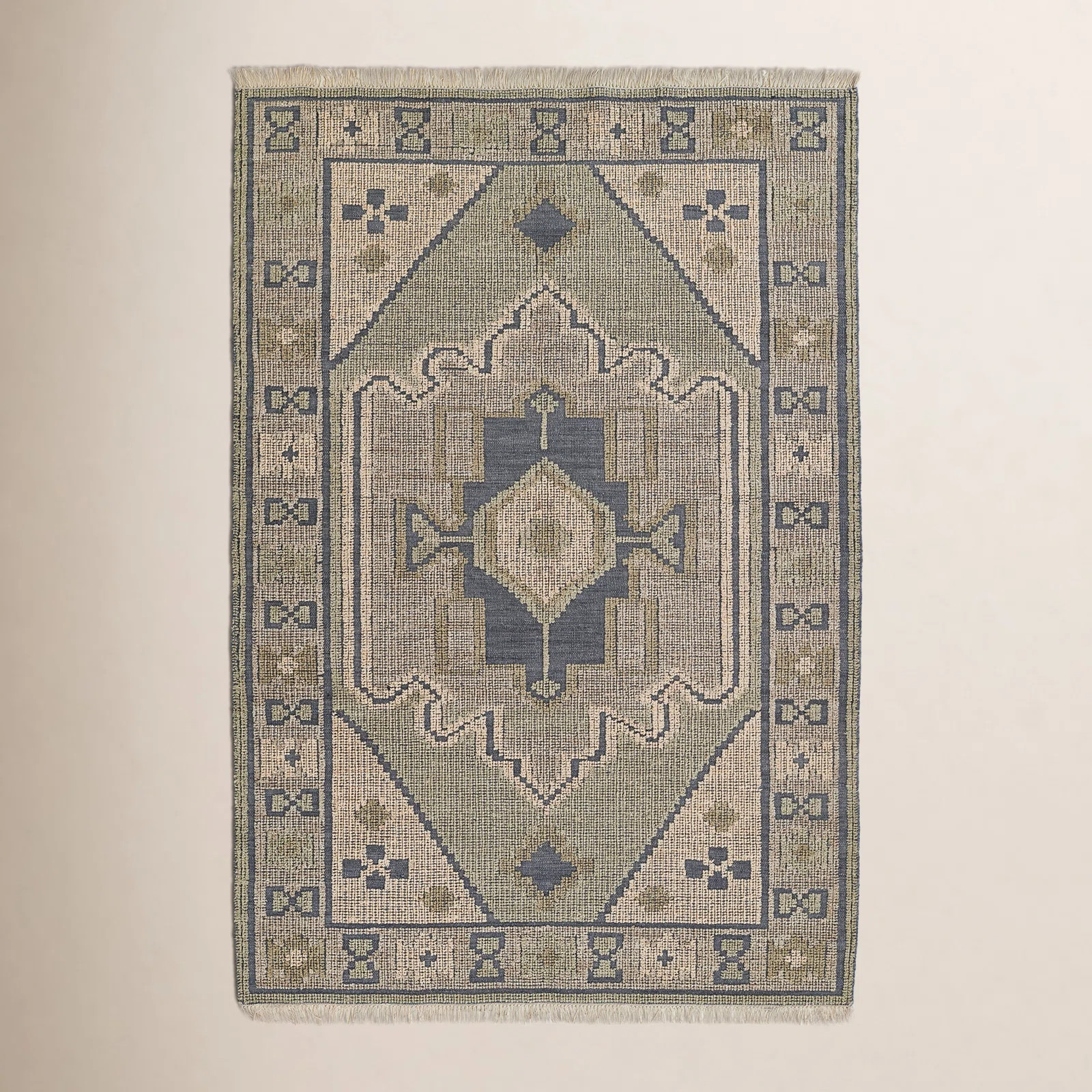 Aris Oriental Handmade Flatweave Wool/Cotton Area Rug in Taupe/Brown/Gray | Wayfair North America
