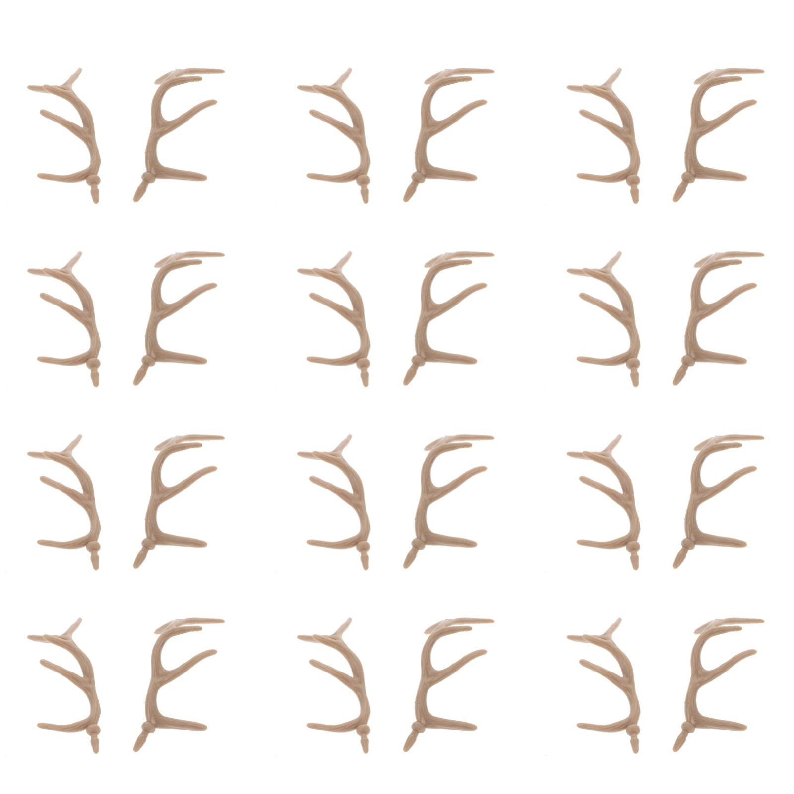DOITOOL 12 Pairs Christmas Plastic Antlers Branch Artificial Deer Antlers Christmas Elk Deer Horn... | Amazon (US)