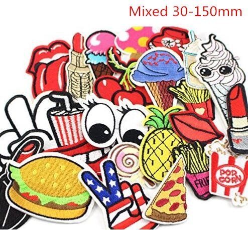 24pcs random assorted Iron-on or Sew-on Embroidered patch Motif Applique | Amazon (US)