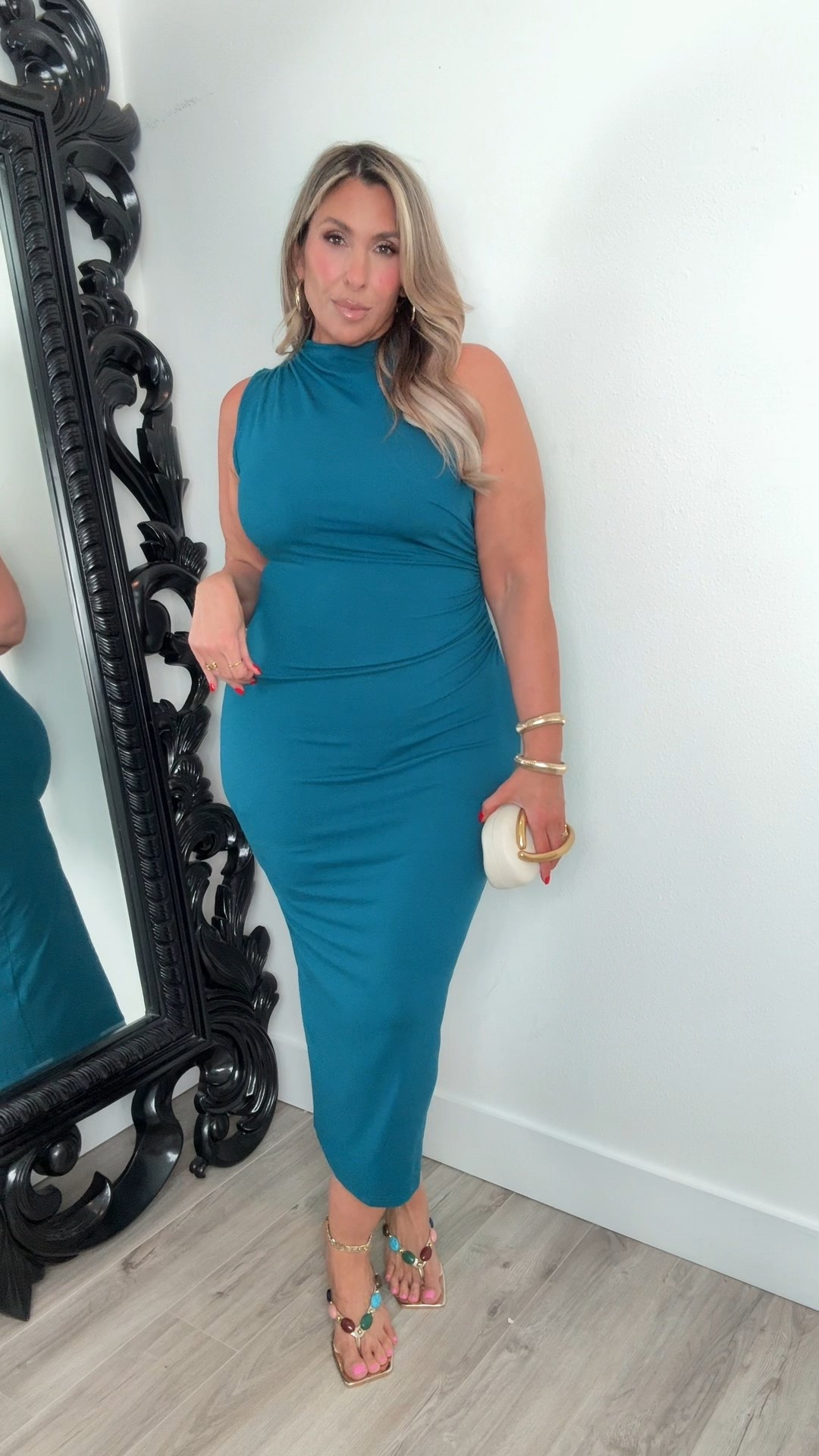 midsize wedding guest dress 

size L in dress (size down very stretchy) 

#LTKFindsUnder50 #LTKMidsize #LTKWedding