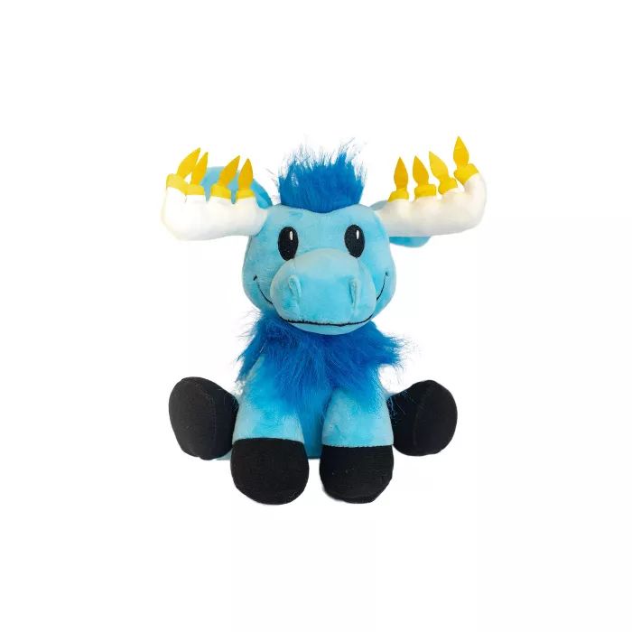 Hanukkah Mitzvah Moose Stuffed Doll with Glowing Antlers Mensch on a Bench | Target