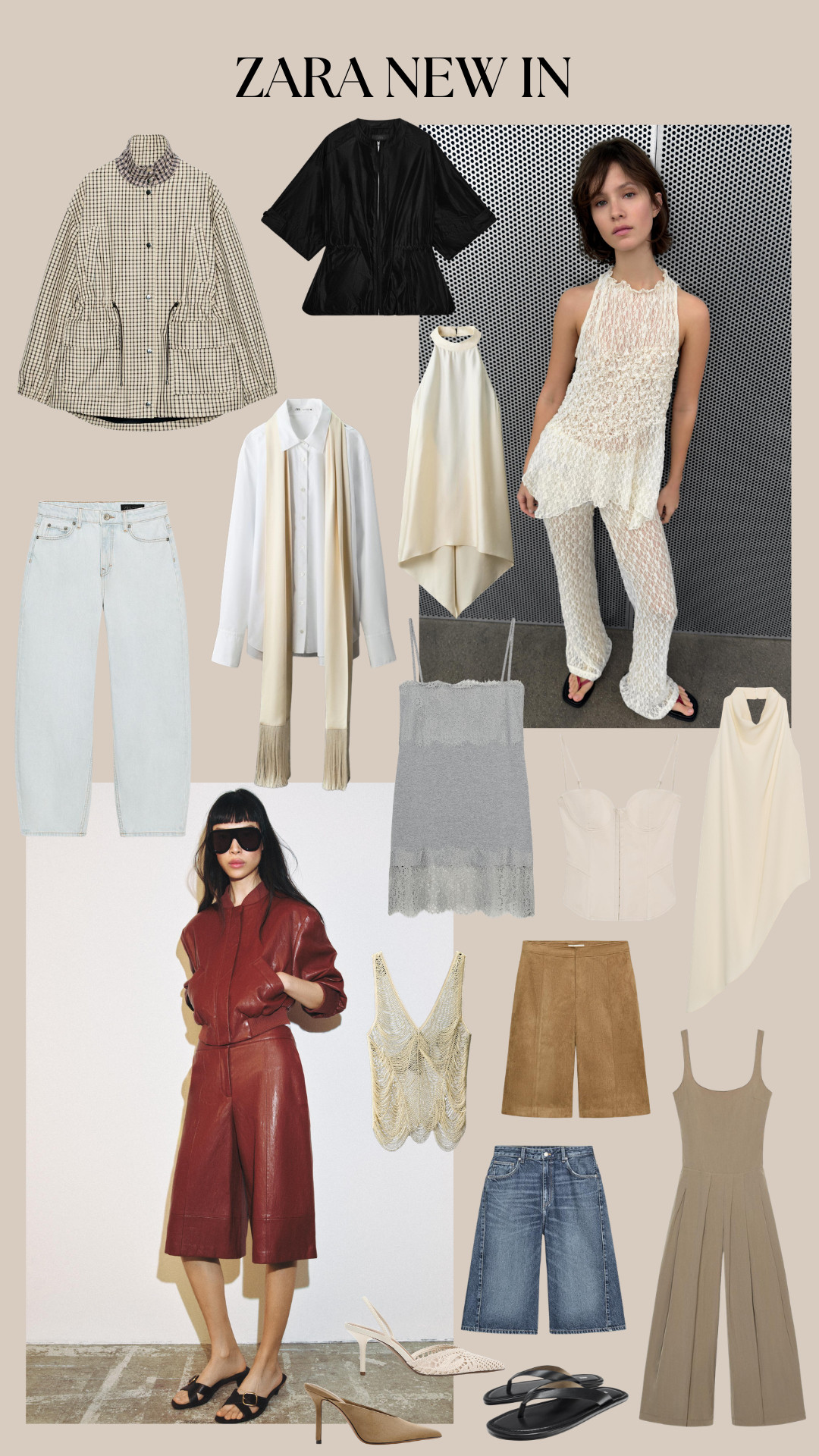 Zara New In Edit 
Spring Styling Inspo, Spring Layers, Spring Trends, Bermuda Shorts, Silk Shirts, Silk Top, Faux Leather Co Ord 

 #LTKuk #LTKspring #LTKeurope
