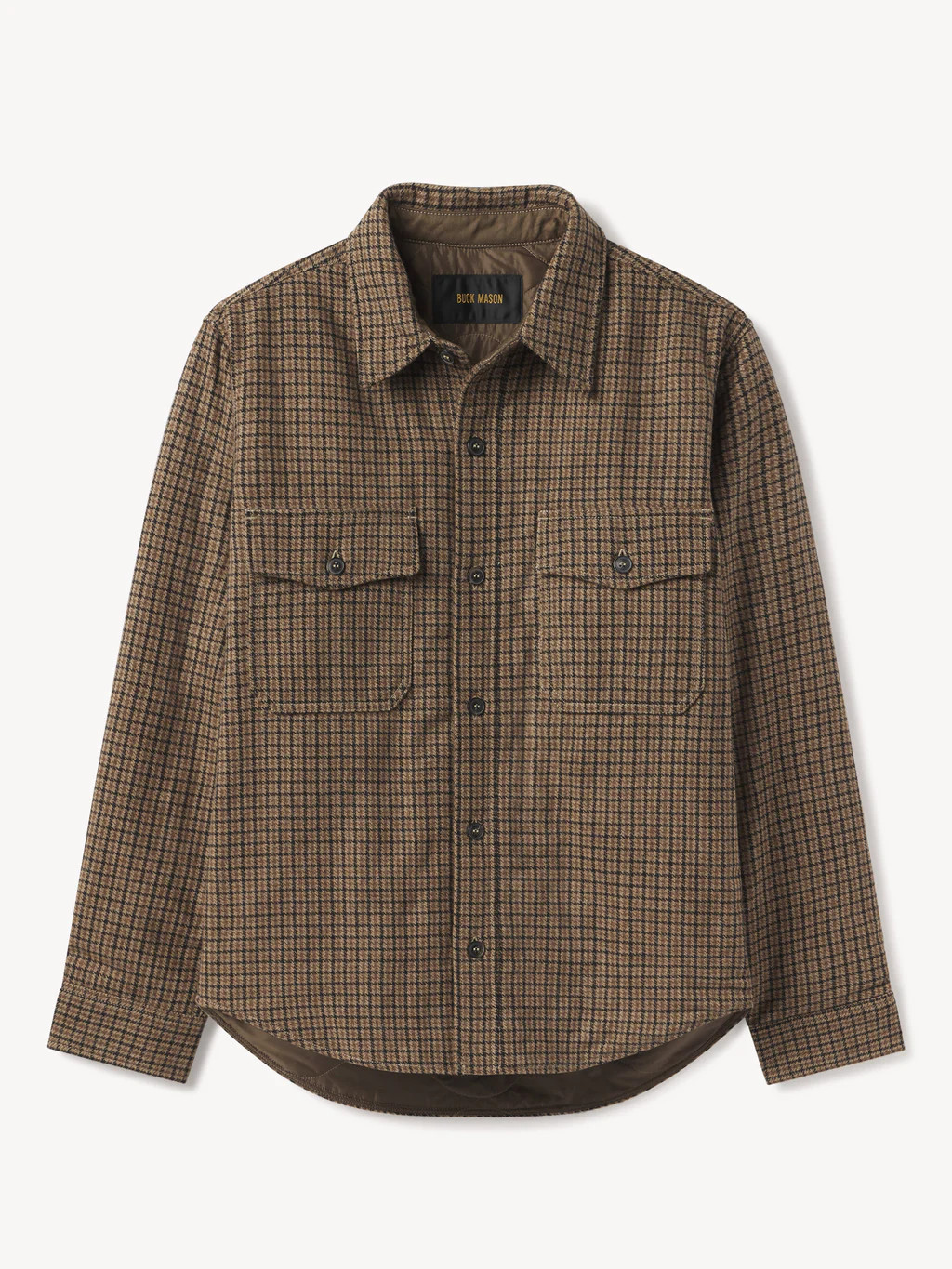 Golden Brown Gun Club Check Wool Plaid CPO Jacket - Buck Mason- Modern American Classics | Buck Mason