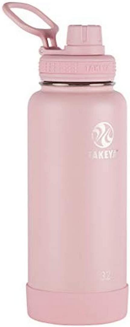 Takeya Actives Insulated Stainless Steel Water Bottle with Spout Lid, 32 Ounce, Blush | Amazon (US)