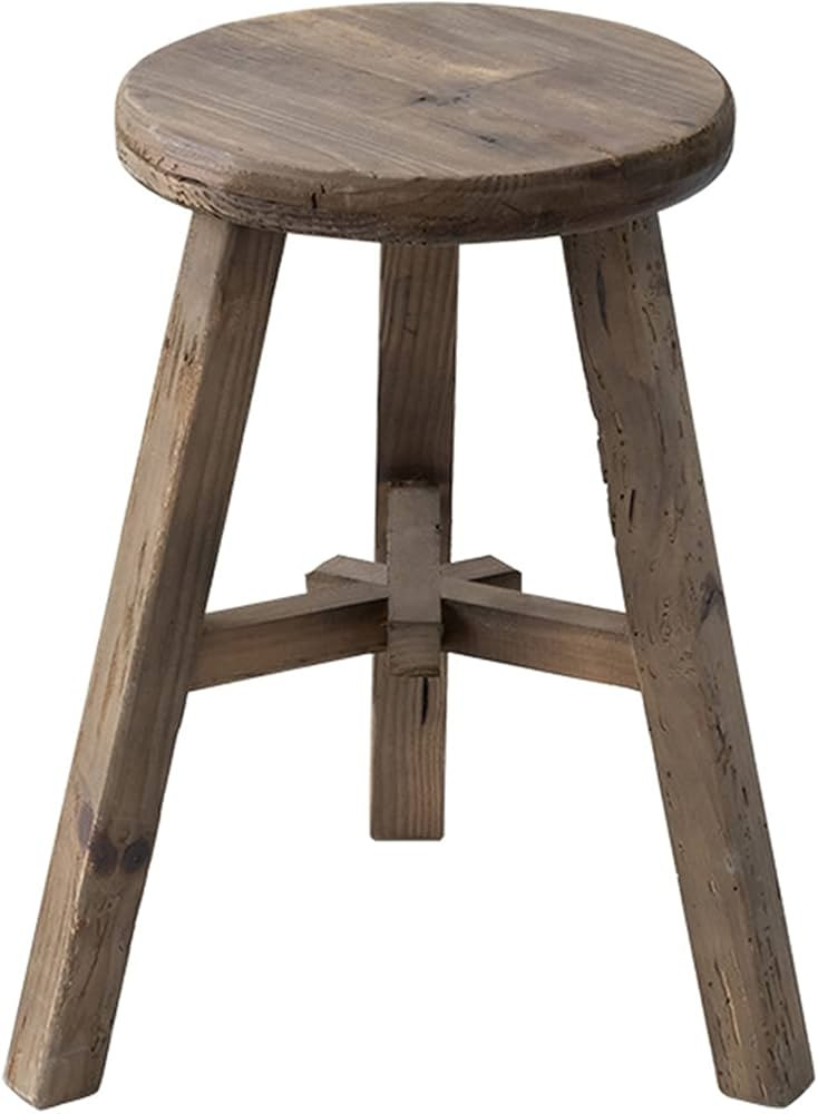 Decorative Three Leg Wood Stool,Plant Stand Wooden Accent Stool 11.8 x 11.8 x 19inches(L x W x H) | Amazon (US)
