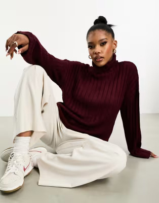 Threadbare - Etta - Dolcevita pesante rosso intenso | ASOS (Global)