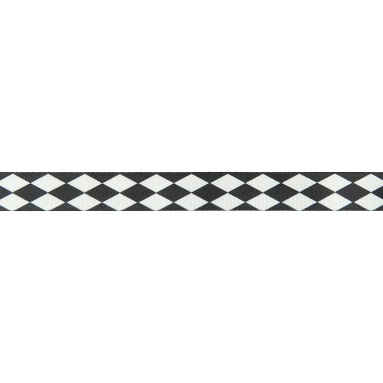 Offray Harlequin White & Black 5/8" X 9 ft Ribbon - Walmart.com | Walmart (US)
