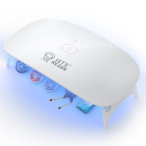 LET'S RESIN Upgraded UV Light for Resin, Large Size Portable UV Resin Light, Fast Curing&Portable UV Lamp, Jewelry Making Supplies for Resina UV, DIY Craft, Decor | Amazon (US)