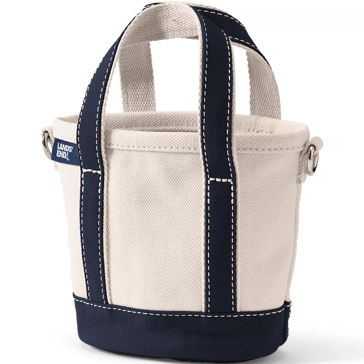 Mini Natural Open Top Canvas Tote Bag | Lands' End (US)
