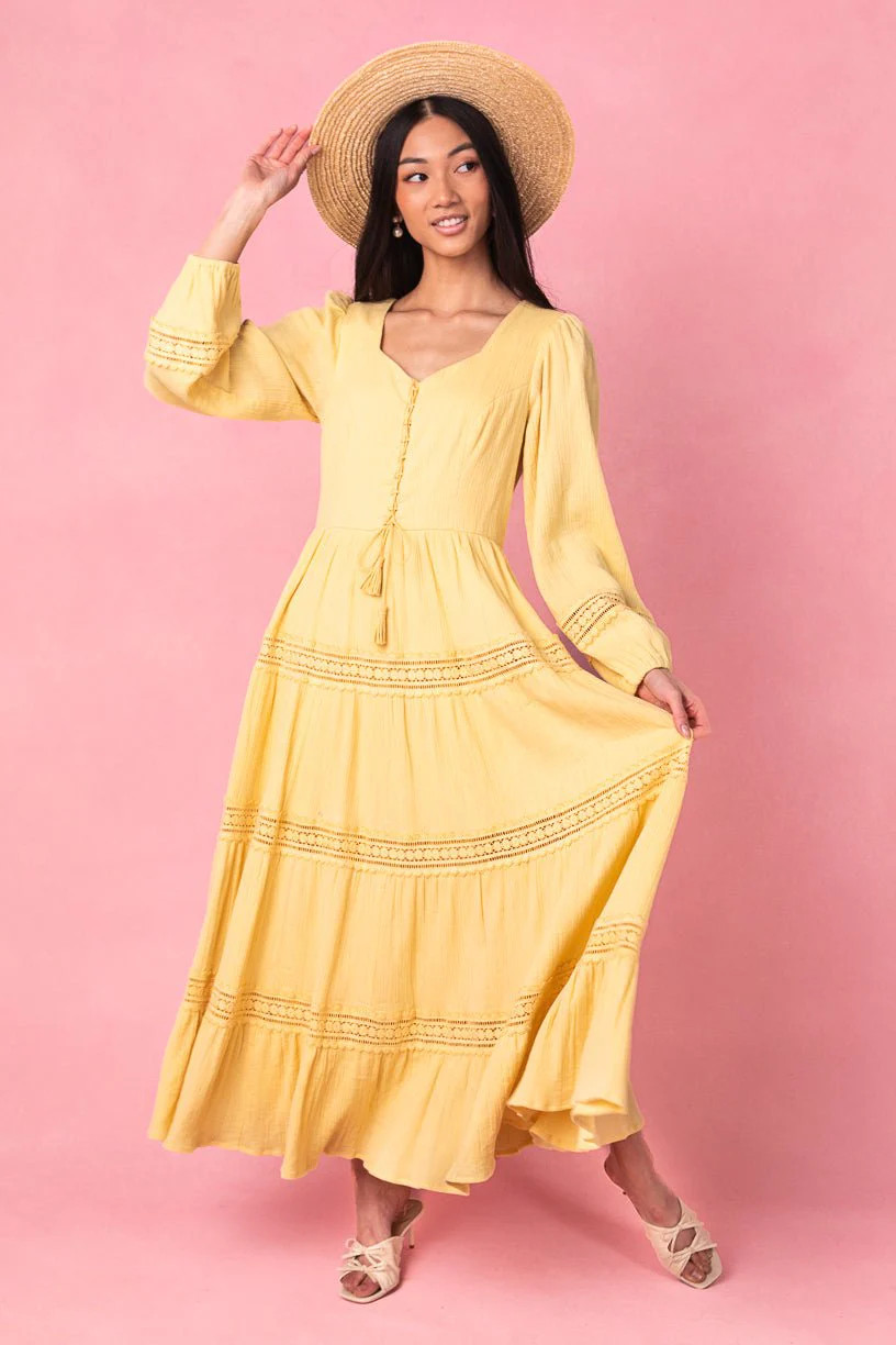 Joella Dress in Yellow | Ivy City Co