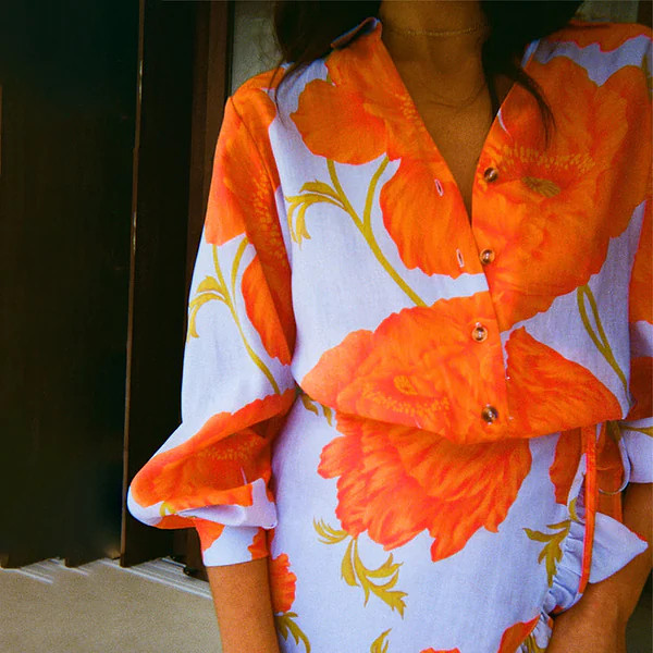 Blue Poppy Miley Shirt | Never Fully Dressed (UK & IE)