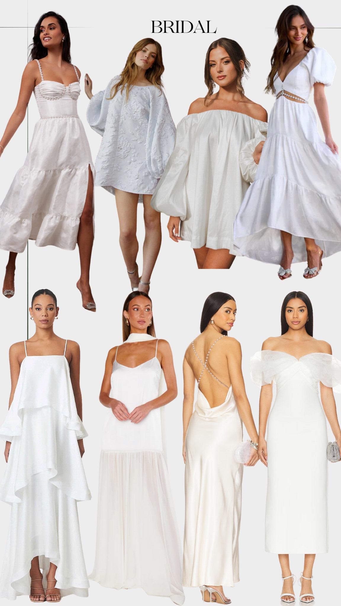 White dresses
Bridal
Bride to be 
Bachelorette 
Bridal shower dress
Rehearsal dress


#LTKFindsUnder100 #LTKWedding #LTKStyleTip