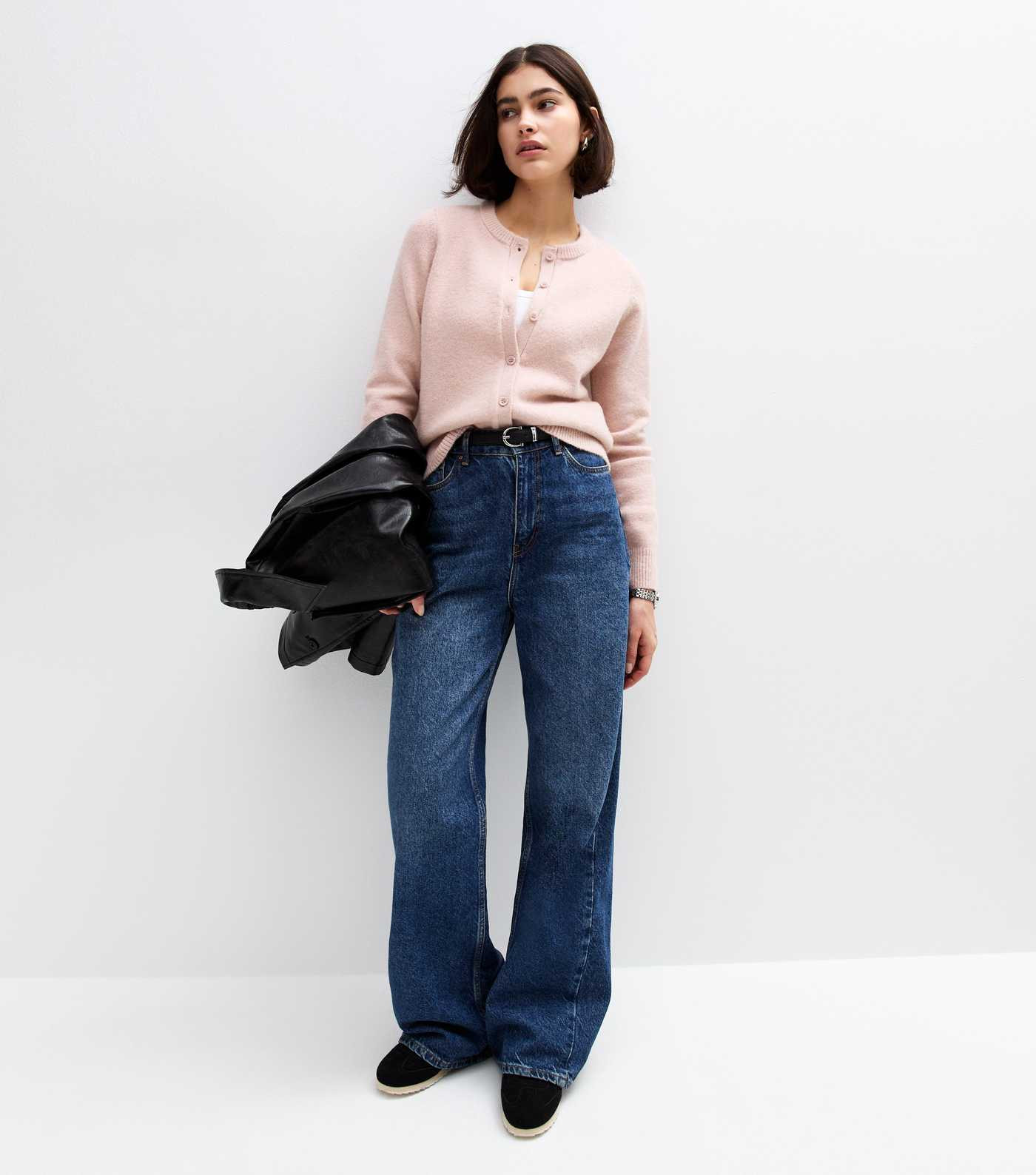 Pink Crew Neck Knit Cardigan
						
						Add to Saved Items
						Remove from Saved Items | New Look (UK)