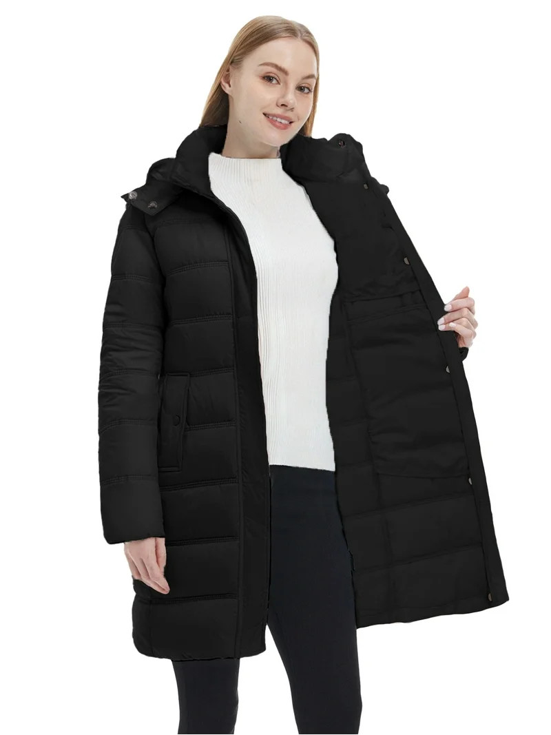 Wantdo Women's Long Lightweight Padded Jacket with Breathable Lining Winter Coat Black M - Walmar... | Walmart (US)