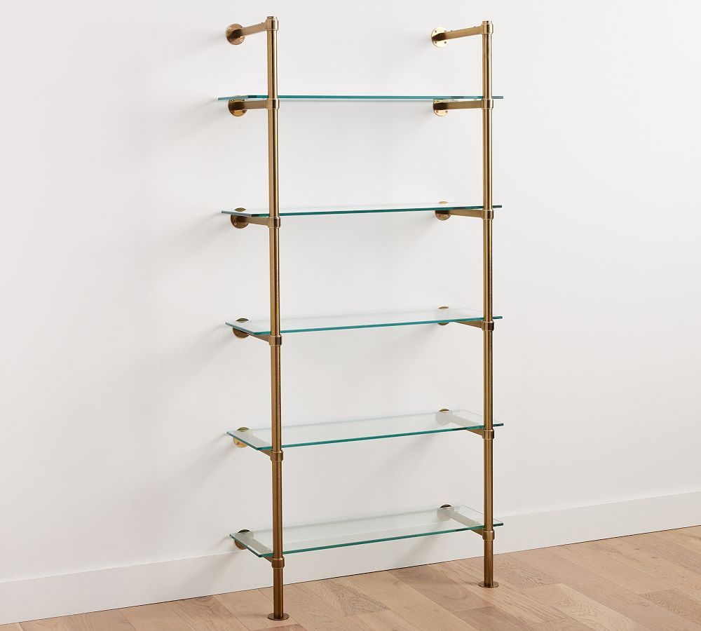 Everson Brass Tiered Shelves | Pottery Barn (US)