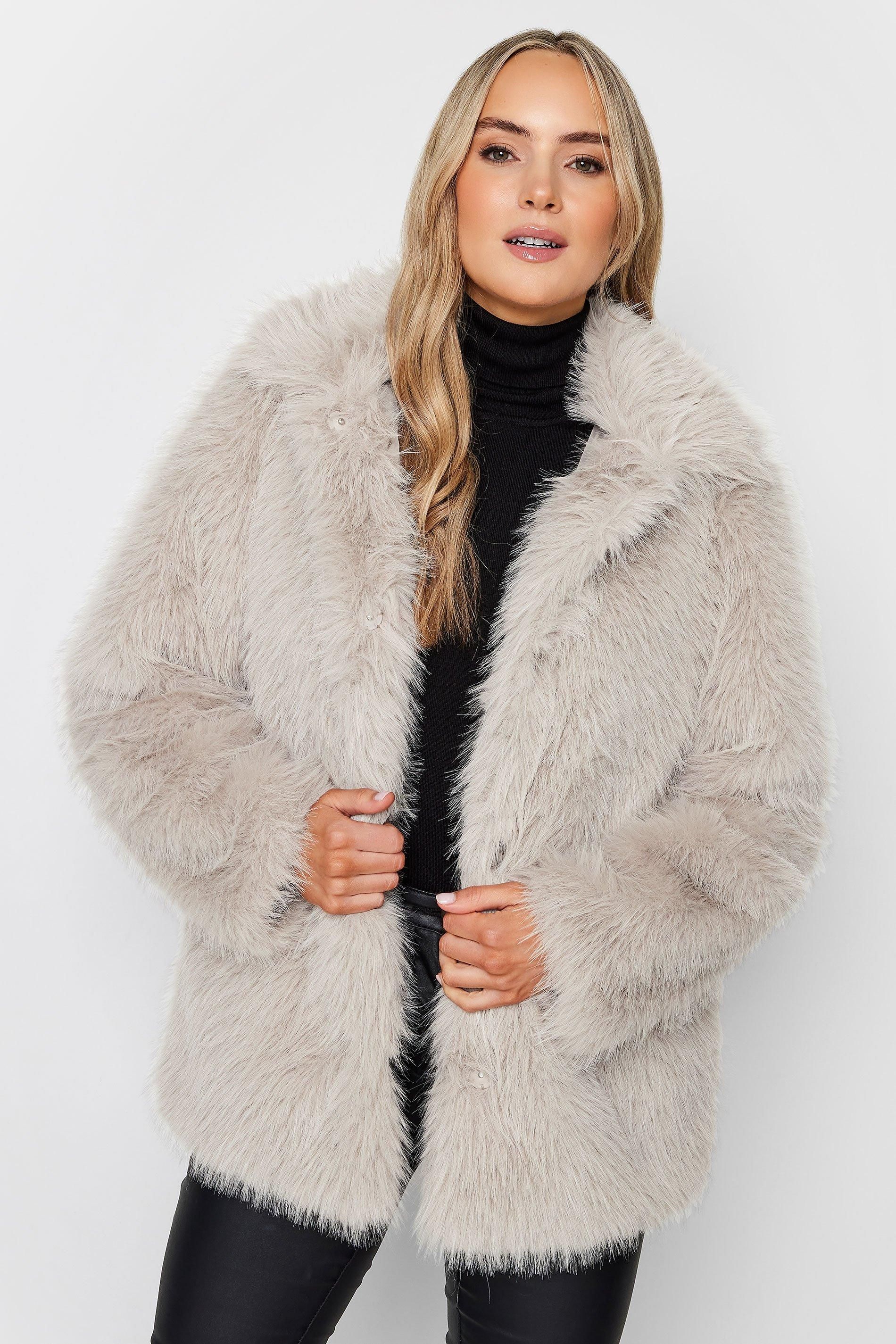 Jackets & Coats | Tall Faux Fur Coat | Long Tall Sally | Debenhams UK
