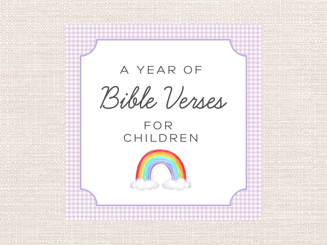 A Year of Bible Memory Verses for Children Exclusive - Etsy | Etsy (US)